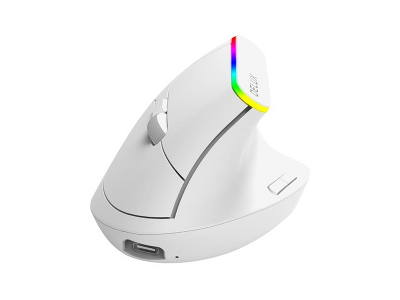 DeLUX Wireless Vertical Mouse Delux M618DB BT4.0 + 2.4Ghz 4000DPI RGB - Vertical mouse (Schwarz)