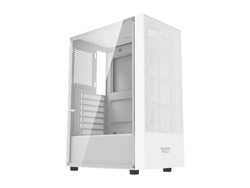 Darkflash Computer case A290 + 3 fans (white) - Gehäuse - Desktop - Grau