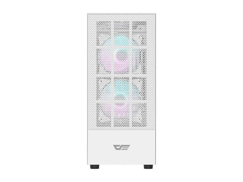 Darkflash Computer case A290 + 3 fans (white) - Gehäuse - Desktop - Grau