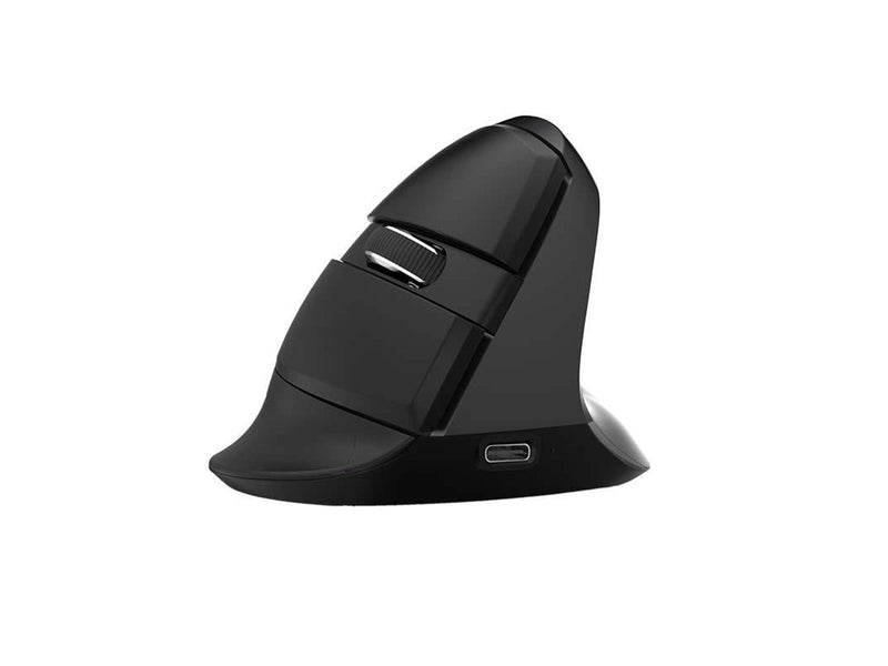DeLUX Wireless Vertical Mouse Delux M618Mini BT+2.4G RGB 4000DPI (Iron Gray) - Vertical mouse (Schwarz)