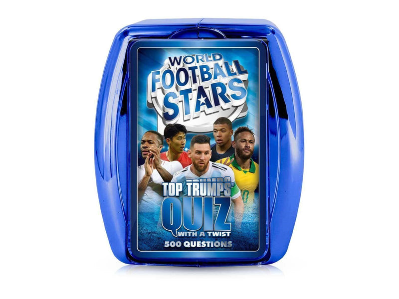 Winning Moves World Football Stars Blue Top Trumps Quiz Card Game (English)