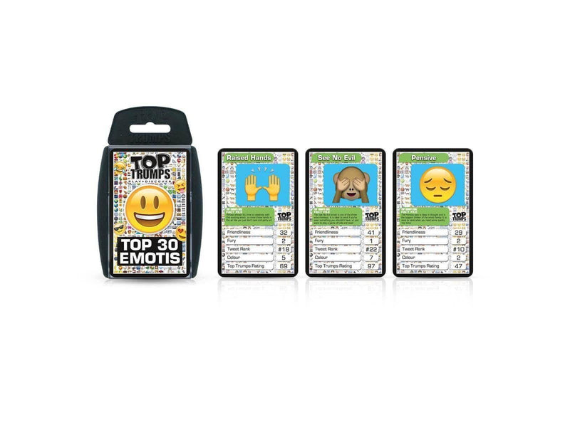 Winning Moves Top 30 Emotis Top Trumps Card Game (English)