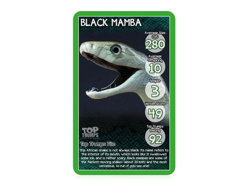 Winning Moves Snakes Top Trumps Card Game (English)