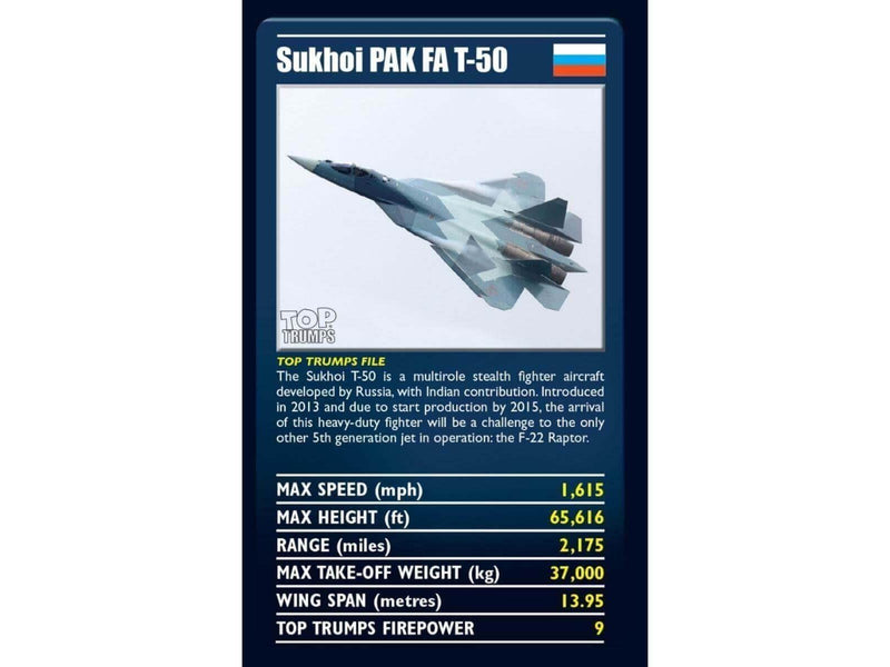Winning Moves Ultimate Military Jets Top Trumps Card Game (English)