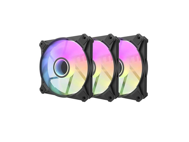 Darkflash Computer fan set INF8 ARGB 3in1 120x120 (black) - Gehäuselüfter - 120mm - Schwarz