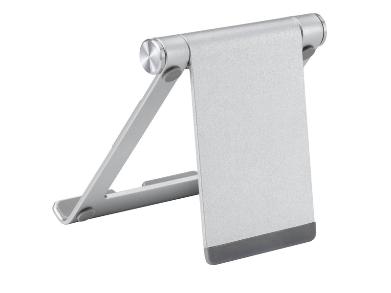 Deltaco Foldable phone/tablet stand in aluminum non-slip universal adjustable silver