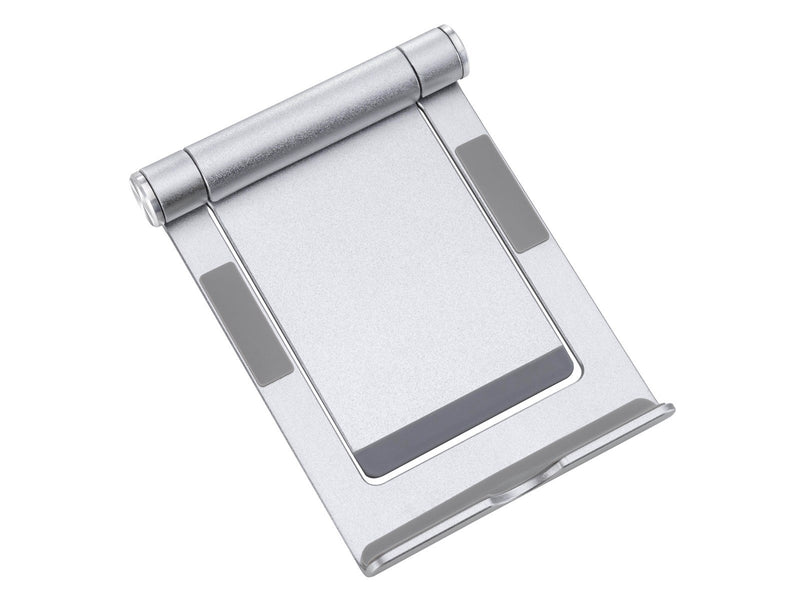 Deltaco Foldable phone/tablet stand in aluminum non-slip universal adjustable silver