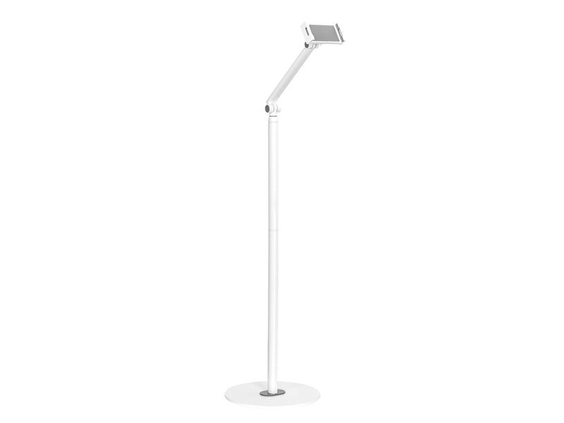 Deltaco Universal floor stand with adjustable arm tablets and phones from 4.7 to 12.9" white