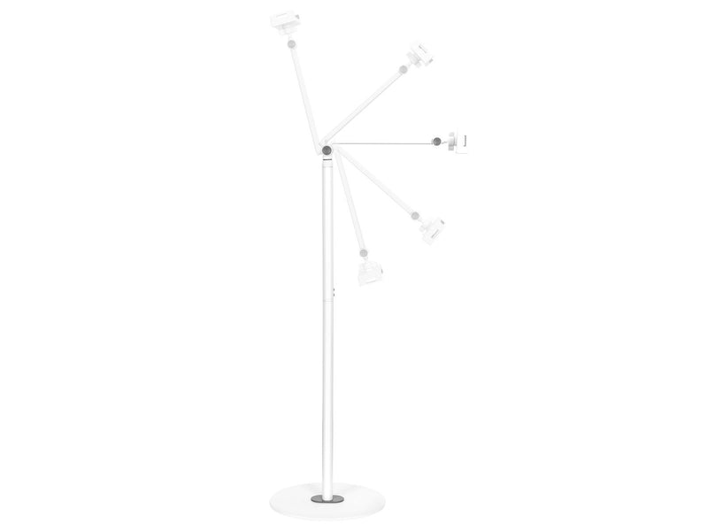 Deltaco Universal floor stand with adjustable arm tablets and phones from 4.7 to 12.9" white
