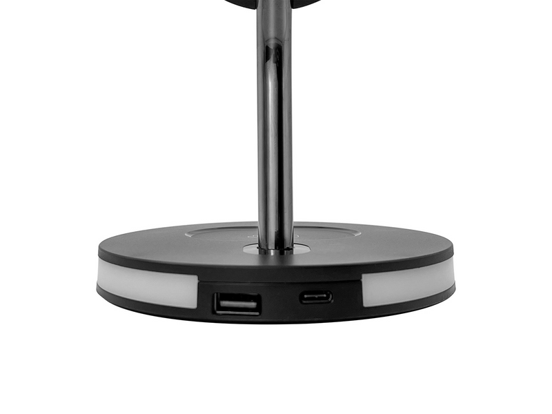 Deltaco 3-in-1 magnetic wireless charger black