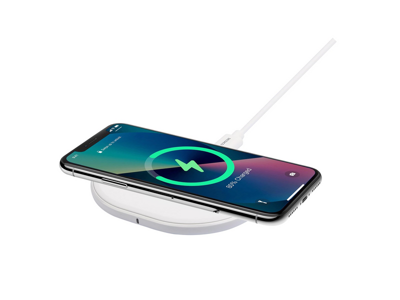 Deltaco Wireless charger 10 W USB-C Qi certified white