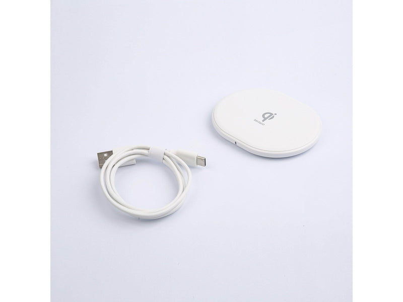 Deltaco Wireless charger 10 W USB-C Qi certified white
