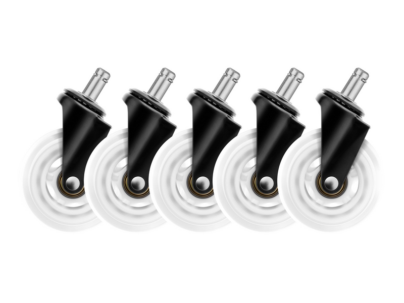 Deltaco 3" Universal Rubber Caster - Weiß