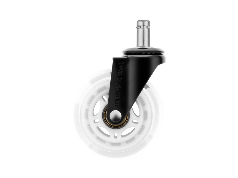 Deltaco 3" Universal Rubber Caster - Weiß