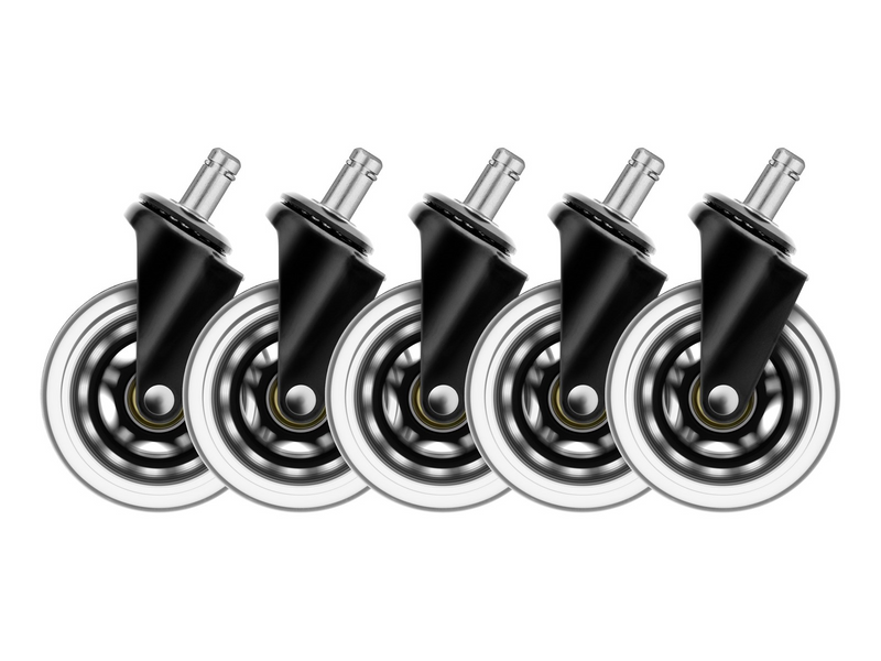 Deltaco 3" Universal Rubber Caster - Schwarz