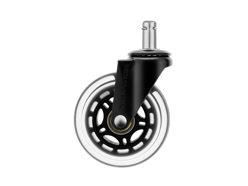 Deltaco 3" Universal Rubber Caster - Schwarz
