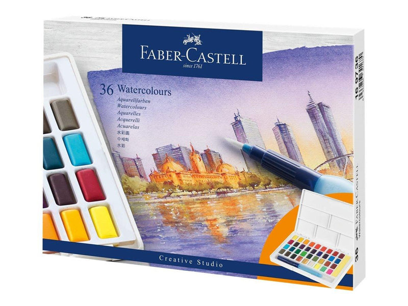 Faber Castell Creative Studio - paint set - 36-piece - watercolour - 36 colours - assorted colours