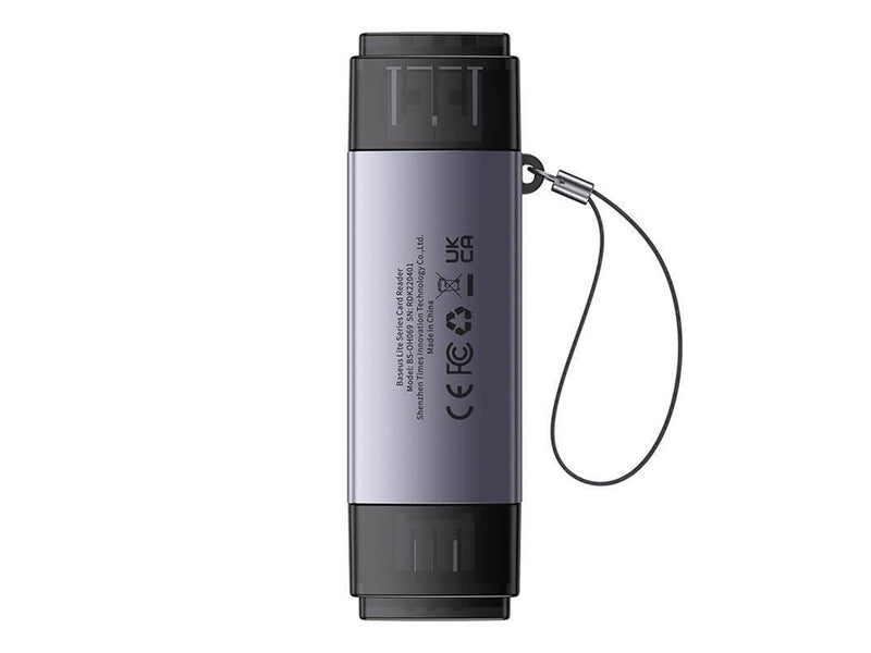 Baseus Lite Series SD/TF memory card reader USB + USB-C (gray)