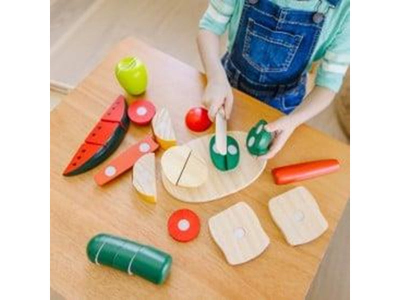 Melissa & Doug Cutting Food - Wooden Play Food