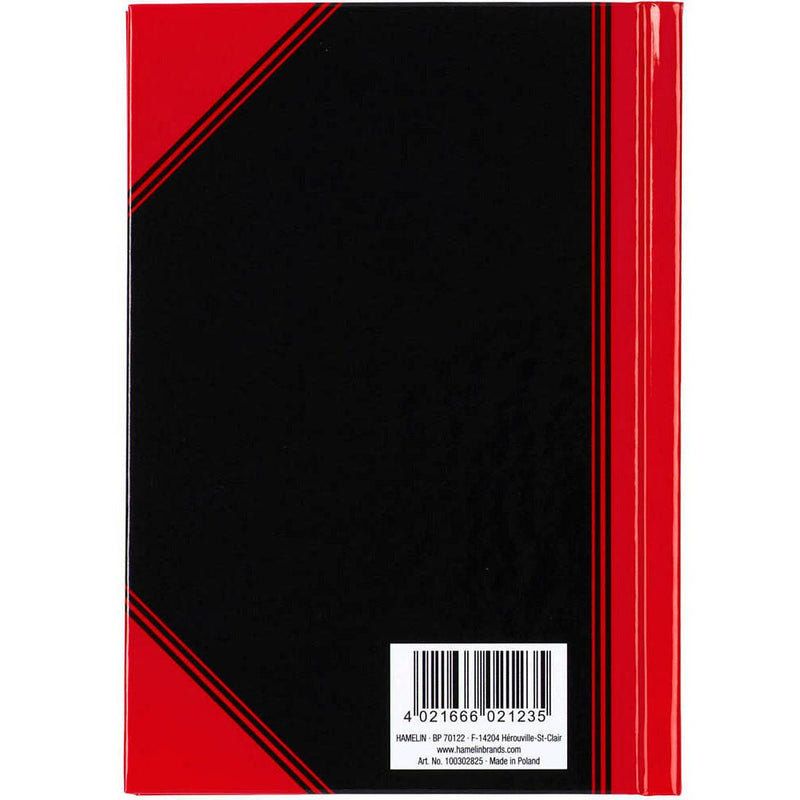 Bantex Notizbuch Chinakladde DIN A6 liniert, schwarz/rot Hardcover - 192 Seiten