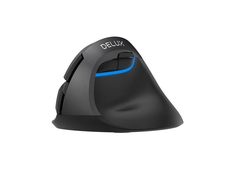 DeLUX Wireless Vertical Mouse Delux M618Mini DB BT+2.4G 2400DPI (black) - Vertical mouse (Schwarz)