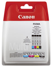 Canon Original CLI-571 Druckerpatronen - 4er Multipack (0386C005)
