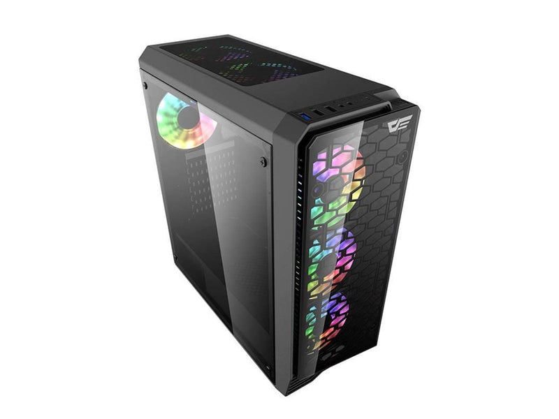 Darkflash Water Square 5 computer case (black) - Gehäuse - Schwarz