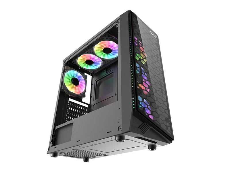 Darkflash Water Square 5 computer case (black) - Gehäuse - Schwarz