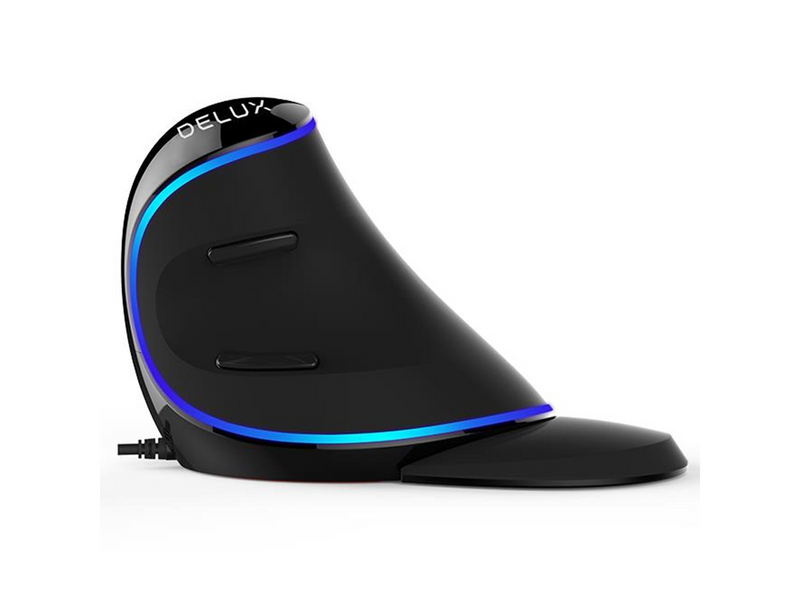DeLUX M618PU mouse - Vertical mouse (Schwarz)