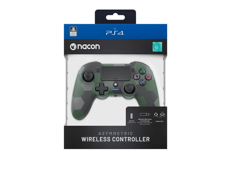 NACON Dualshock 4 V2 Controller Asymmetric - Camo Green - Wireless Controller - Sony PlayStation 4