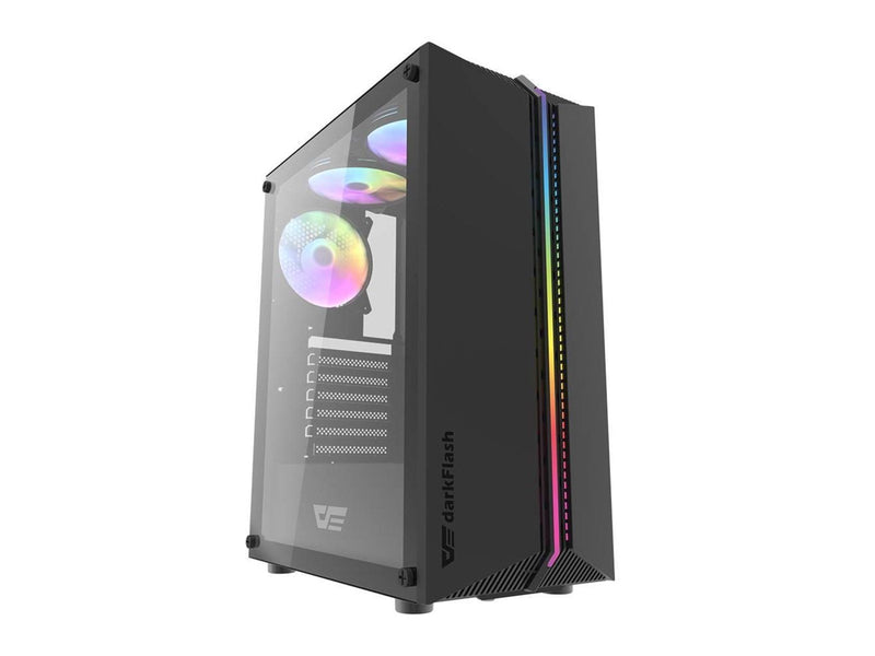 Darkflash DK151 LED with 3 fan (black) - Gehäuse - Schwarz