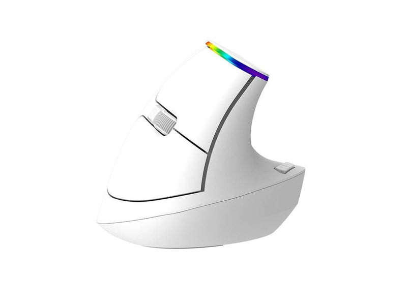 DeLUX Wireless Vertical Mouse Delux M618C 2.4G 1600DPI RGB (white) - Vertical mouse (Weiß)