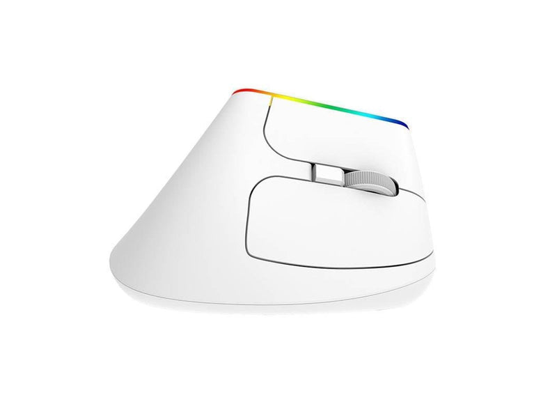DeLUX Wireless Vertical Mouse Delux M618C 2.4G 1600DPI RGB (white) - Vertical mouse (Weiß)