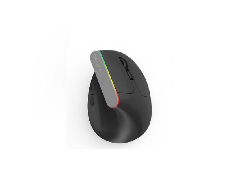 DeLUX Wireless Vertical Mouse Delux M618C 2.4G 1600DPI RGB (white) - Vertical mouse (Weiß)
