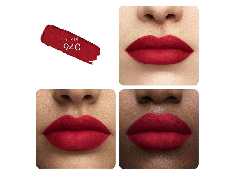 Guerlain KissKiss Tender Matte16H Comfort Lightweight Luminous 940 My Rouge