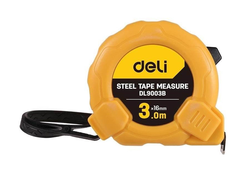 Deli Tools Steel Measuring Tape 3m/16mm  EDL9003B (yellow)