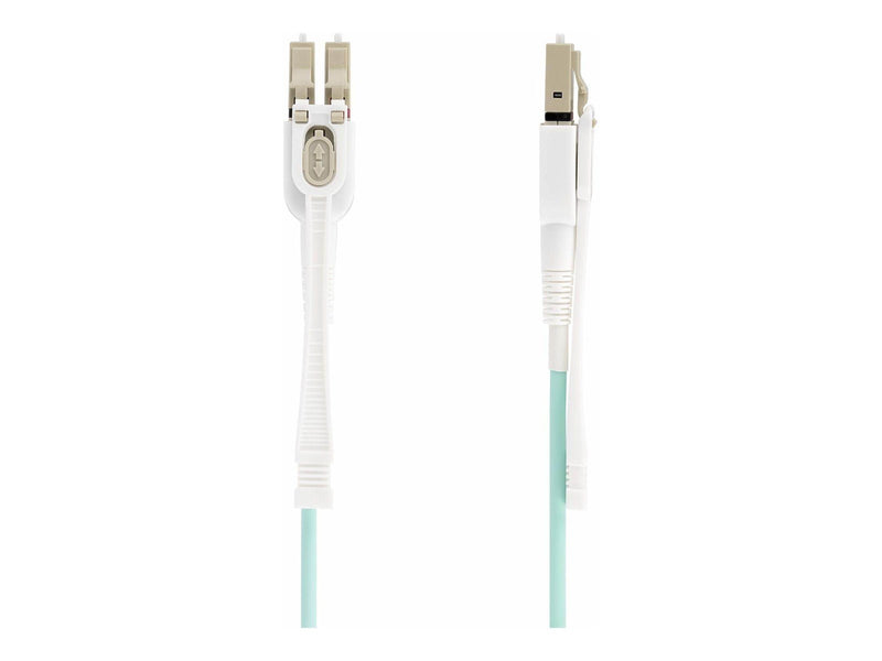 StarTech.com 4m (13ft) LC to LC (UPC) OM4 Multimode Fiber Optic Cable - patch cable - 4 m - aqua - Grün - 4 meter