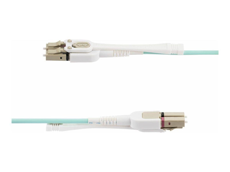 StarTech.com 4m (13ft) LC to LC (UPC) OM4 Multimode Fiber Optic Cable - patch cable - 4 m - aqua - Grün - 4 meter