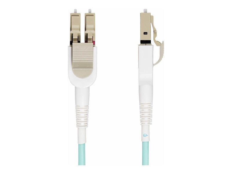StarTech.com 5m (15ft) LC to LC (UPC) OM4 Switchable Fiber Optic Cable - patch cable - 5 m - aqua - Grün - 5 meter