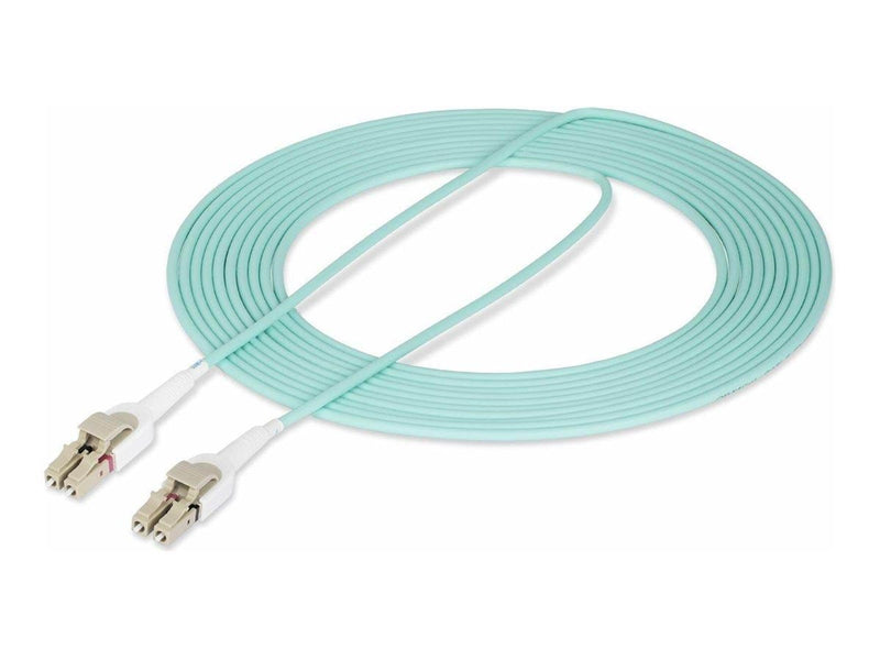 StarTech.com 5m (15ft) LC to LC (UPC) OM4 Switchable Fiber Optic Cable - patch cable - 5 m - aqua - Grün - 5 meter