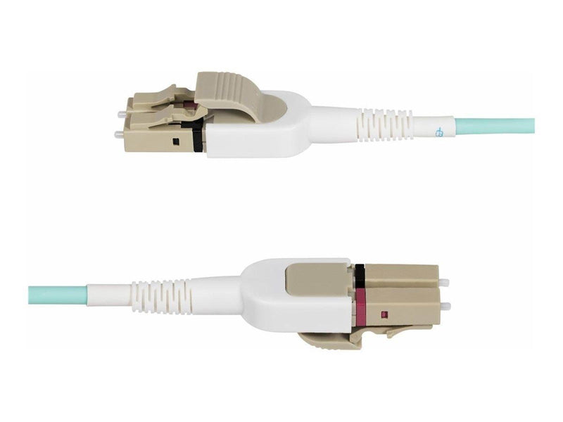 StarTech.com 5m (15ft) LC to LC (UPC) OM4 Switchable Fiber Optic Cable - patch cable - 5 m - aqua - Grün - 5 meter