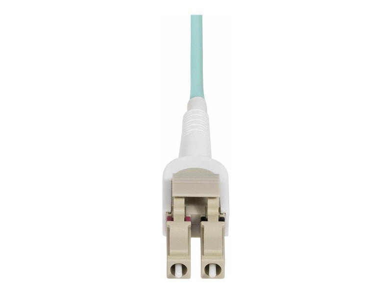 StarTech.com 5m (15ft) LC to LC (UPC) OM4 Switchable Fiber Optic Cable - patch cable - 5 m - aqua - Grün - 5 meter