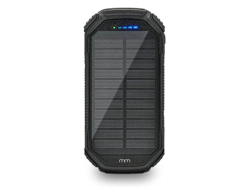 Mikamax QI Solar Powerbank - 20000 mAh - PD 20W - USB-C & Wireless Charging Powerbank (Akku) - schwarz - 20000 mAh