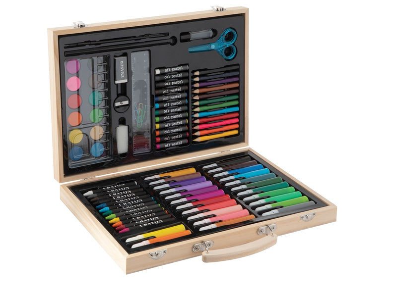 Grafix Colouring Case 86 pcs - FSC wood - 33x23cm