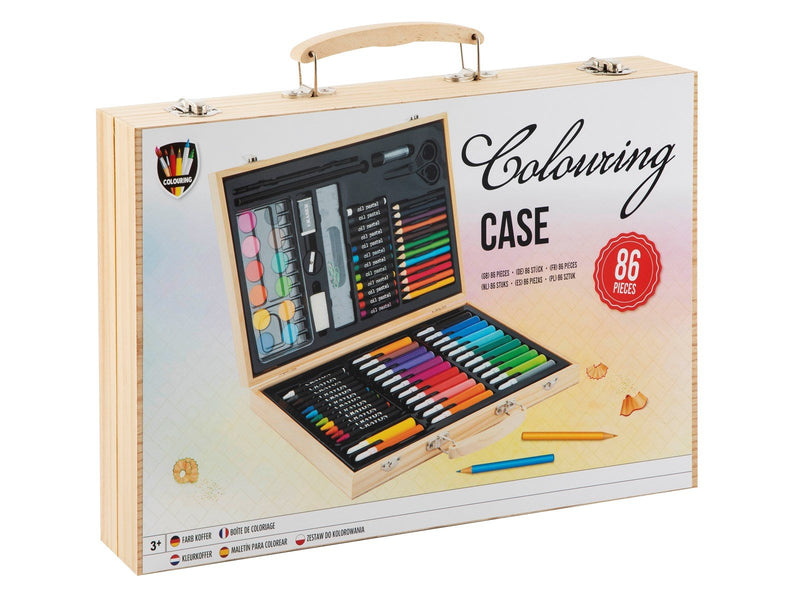 Grafix Colouring Case 86 pcs - FSC wood - 33x23cm