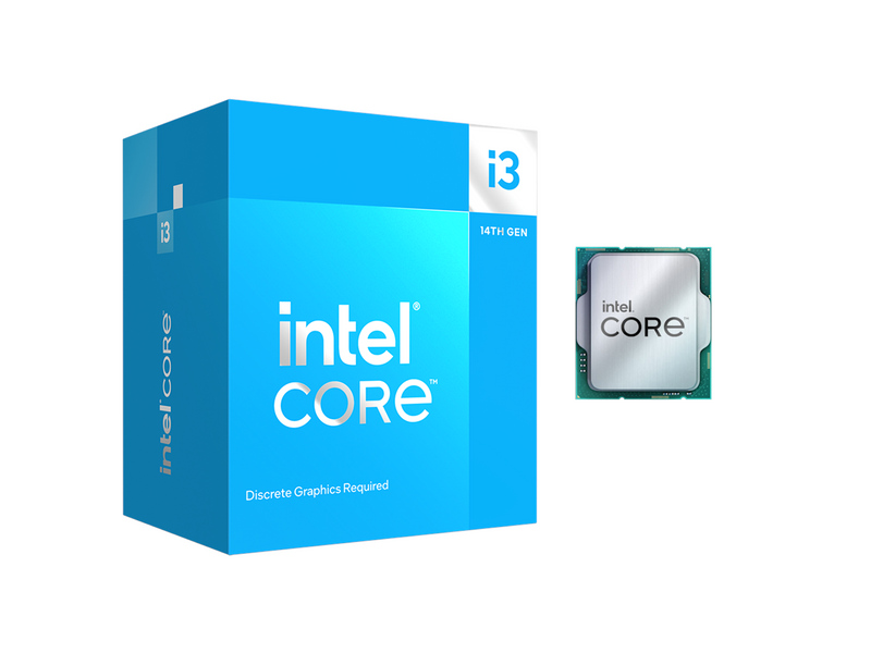 Intel Core i3-14100F Raptor Lake-S CPU - 4 Kerne - 3.5 GHz - Intel LGA1700 - Intel Boxed (mit Kühler)