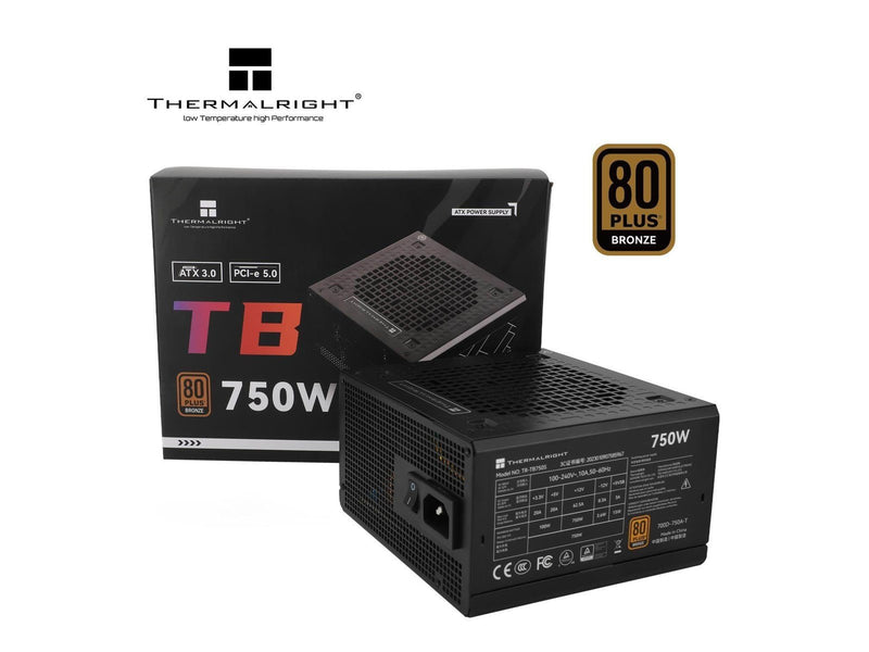 Thermalright TB S - Netzteile - 750 Watt - 140 mm - ATX 3.0 - 80 Plus Bronze zertifiziert