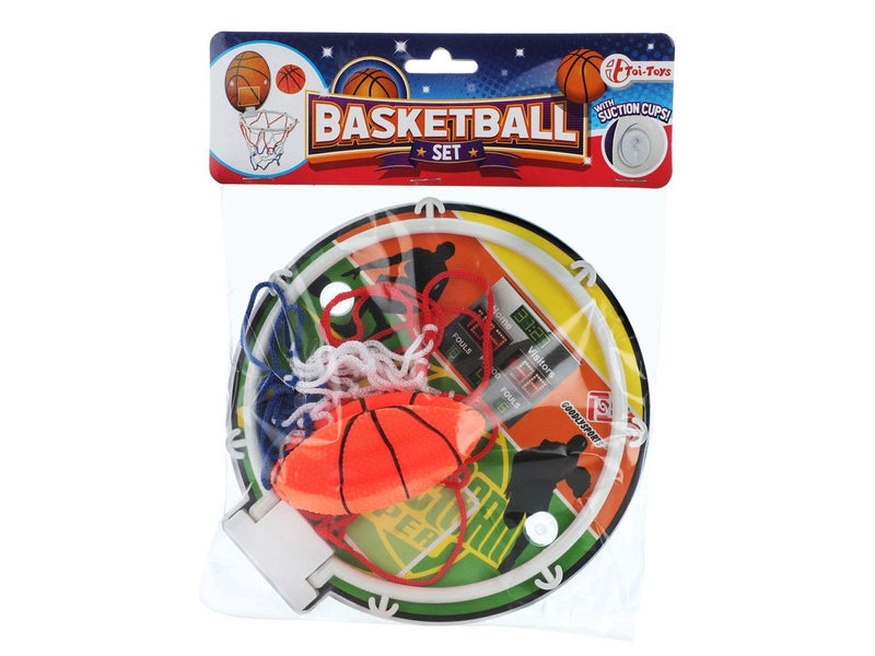 Toi-Toys Mini Basketball Set with Ball and Suction Cups