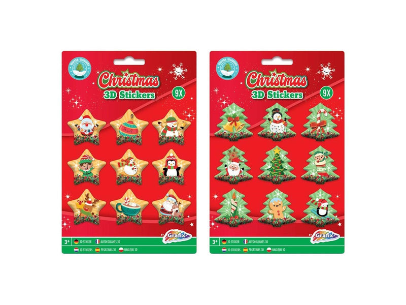 Grafix 3D Stickers Christmas (Assorted)