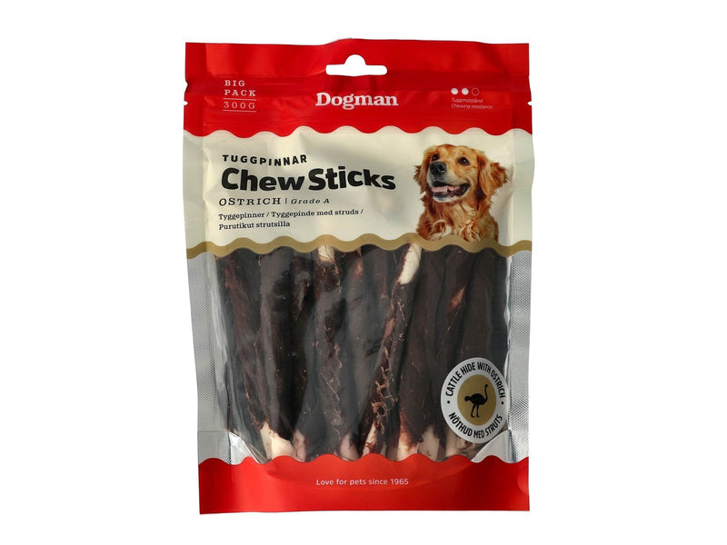 Dogman Chew sticks ostrich 12.5cm 25p